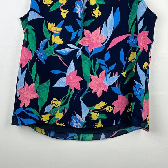 J Crew Factory Women's Floral Mockneck Tank Top Size 8 - Picture 5 of 7